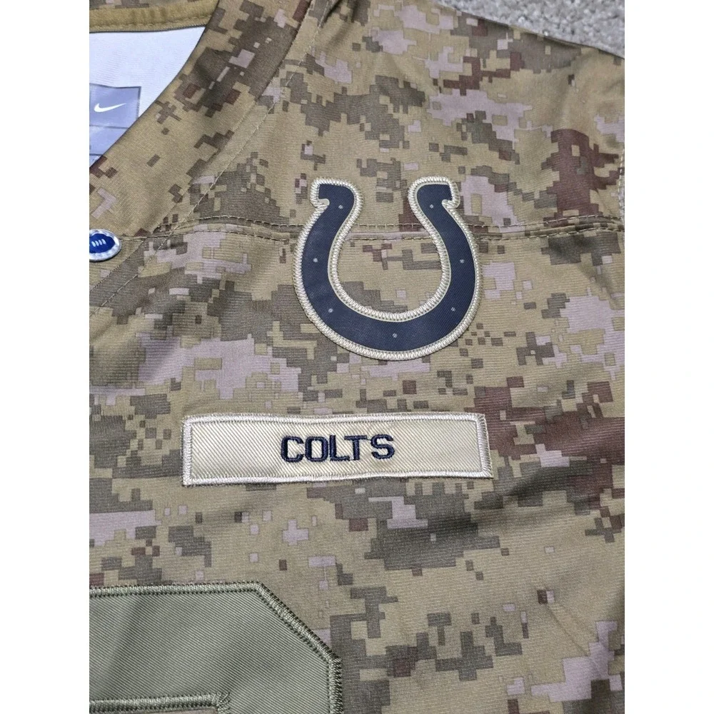 Rare Andrew Luck Nike On Field Salute To Service Colts Jersey Digital Camo Large